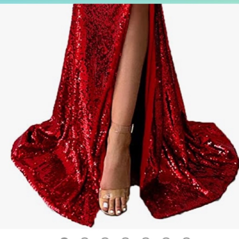 Red Sequin Formal - image 5